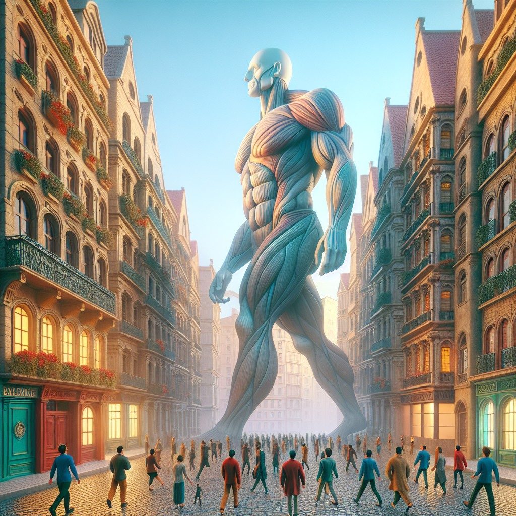 fotografie falsă corp gigant